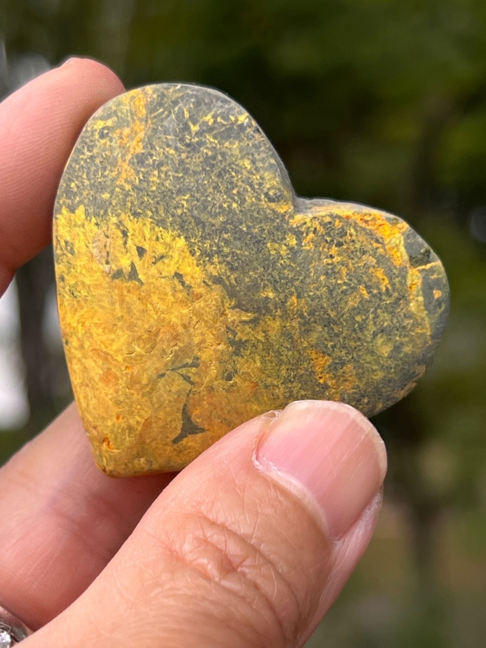 Realgar (2) heart with stand |  Crystal